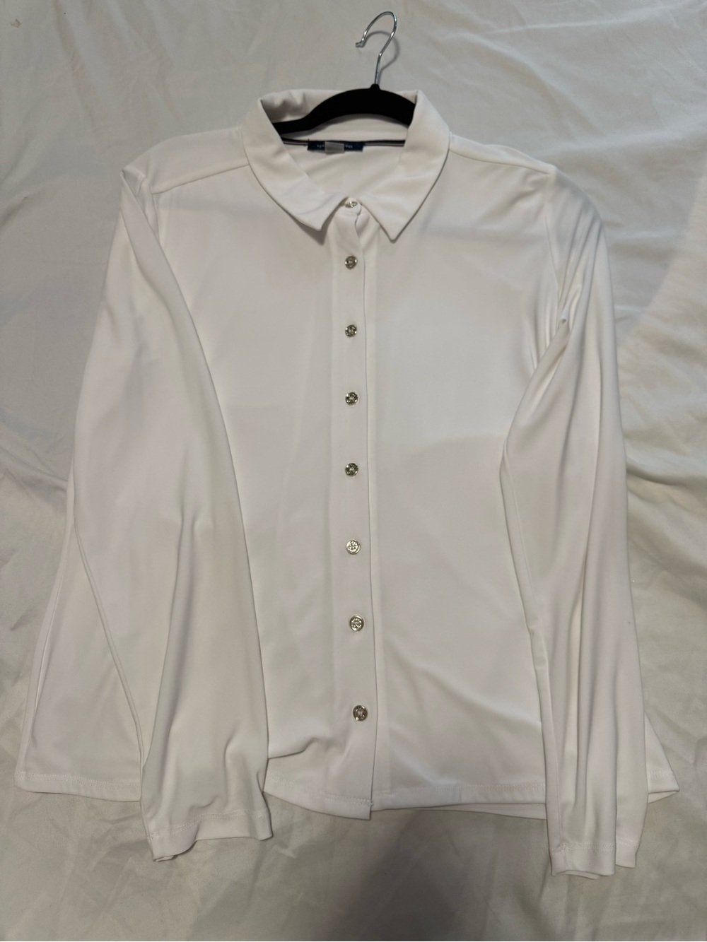 Tommy Hilfiger White Button-Front Long Sleeve Shirt